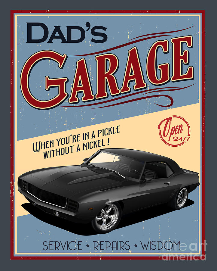 Dad S Garage Is Open Digital Art By Paul Kuras Pixels