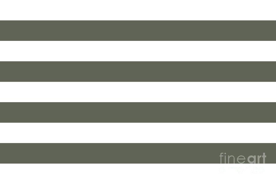 Dark Green White Minimal Horizontal Stripe Pattern Color Of The