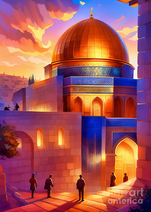 Dome Of The Rock In Jerusalem Xi Painting By Munir Alawi Fine Art America