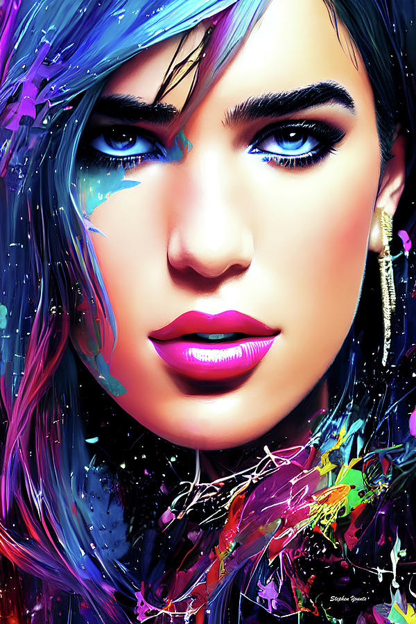 Dua Lipa Digital Art By Stephen Younts Fine Art America