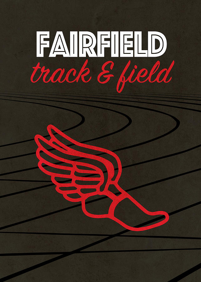 Fairfield College Track And Field Sports Vintage Poster Mixed Media By