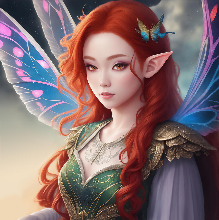 Fairy Or Fey Girl Digital Art By Jim Brey Fine Art America