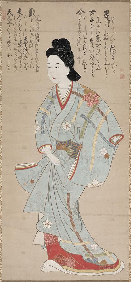 Figure Of A Woman Early To Mid S Hakuin Ekaku Japanese