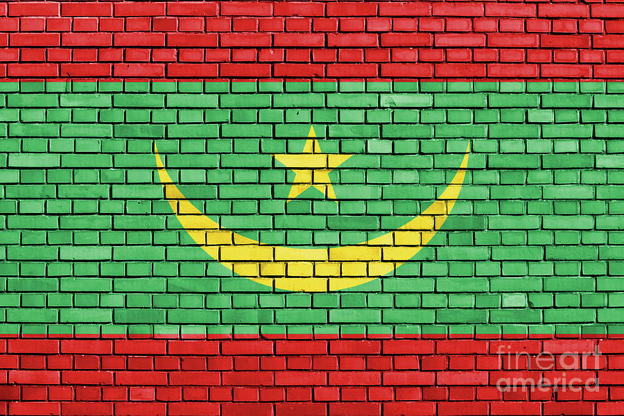 Flag Of Mauritania Painted On Brick Wall Photograph By Dan Radi Fine