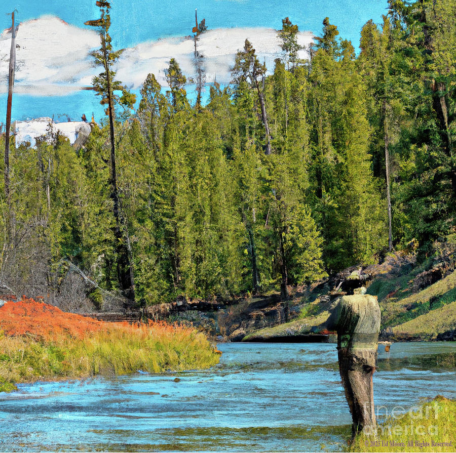 Flyfishing In Montana Digital Art By Ed Moore Fine Art America