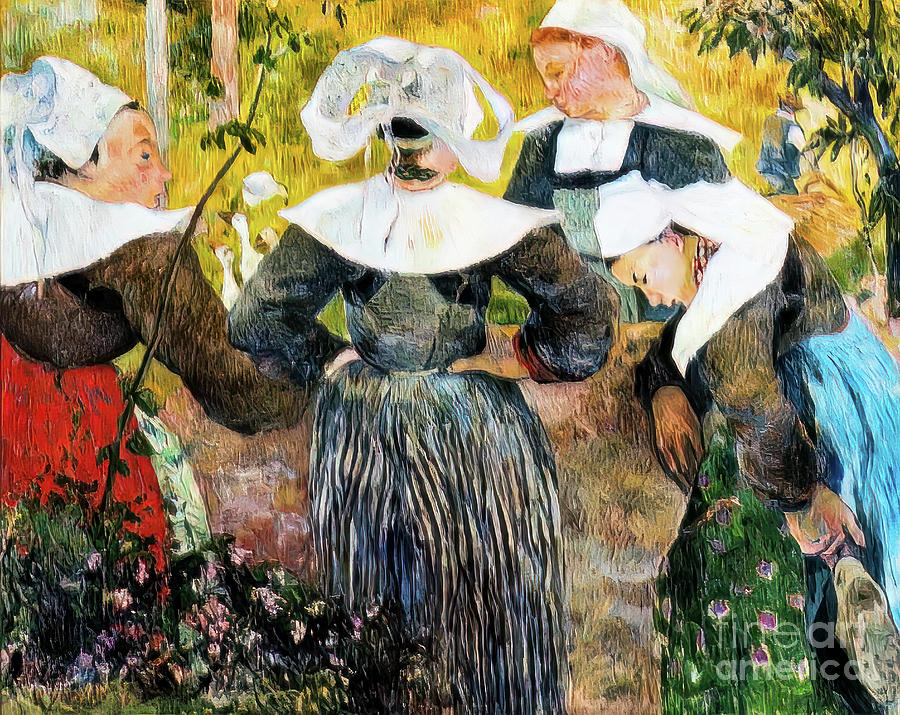 Four Breton Women By Paul Gauguin Painting By Paul Gauguin Fine