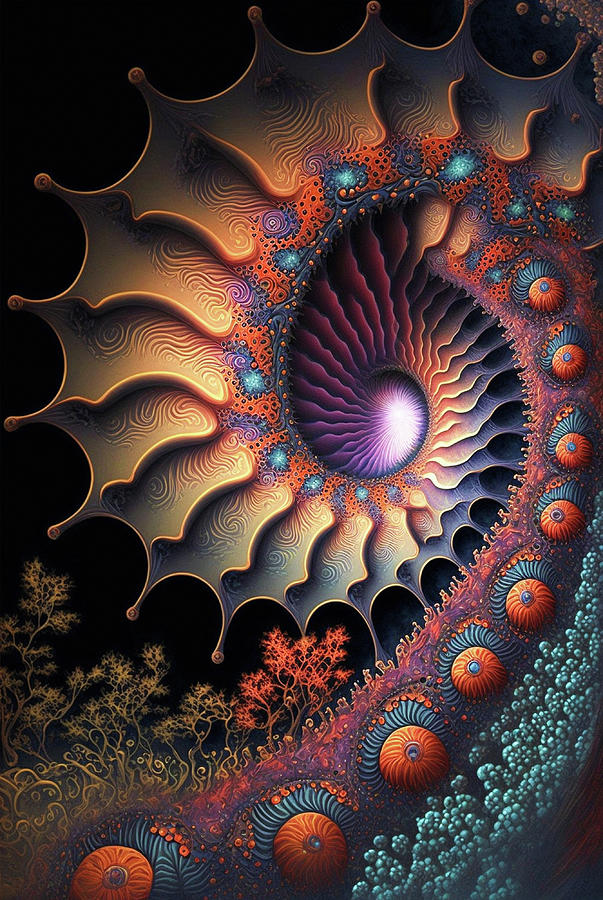 Fractal Seashell Digital Art By Billy Bateman Pixels