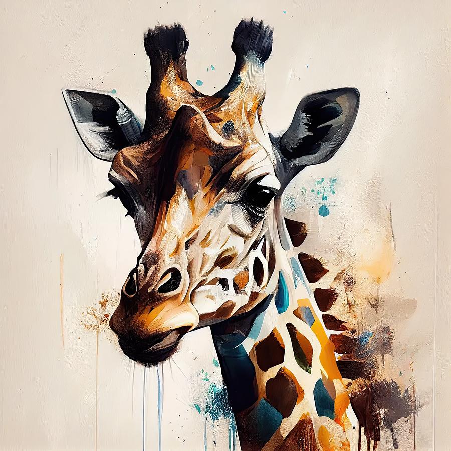 Franklin J Giraffen Painting By Matt Black Fine Art America