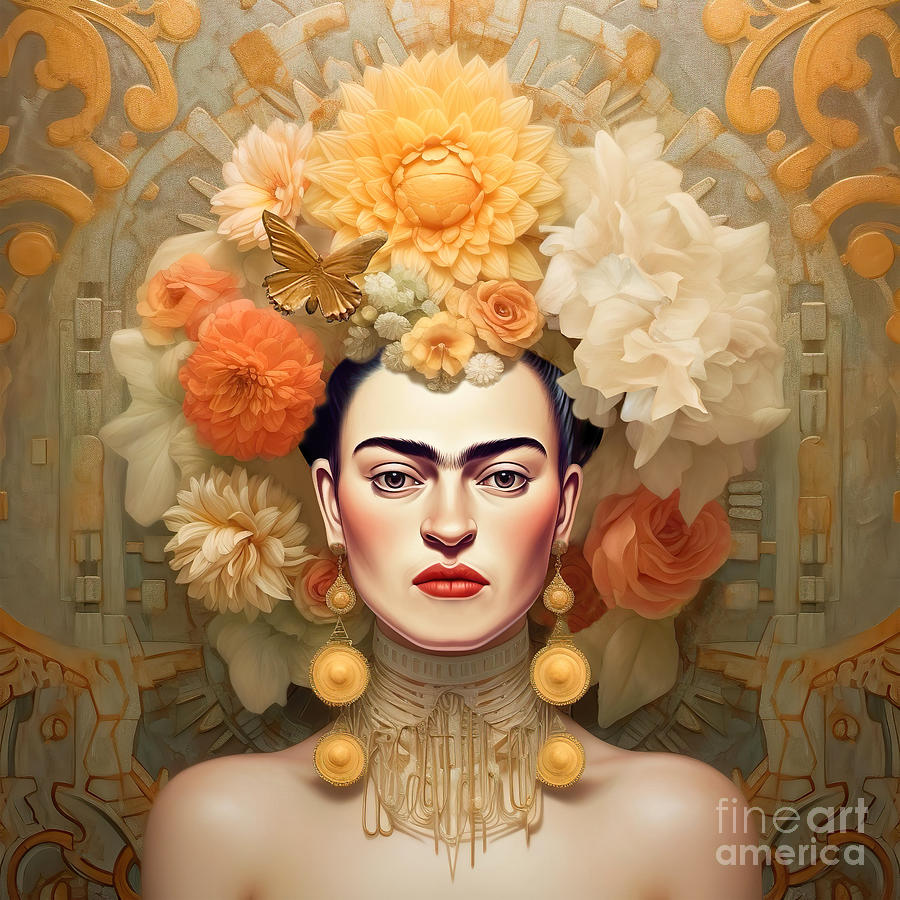 Frida Kahlo Self Portrait 14 Digital Art By Mark Ashkenazi Pixels