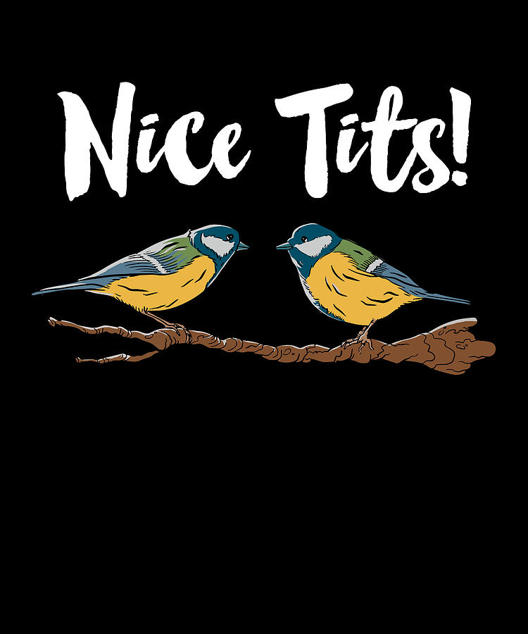 Funny Birdwatching Nice Tits Birder Gift Digital Art By Qwerty Designs