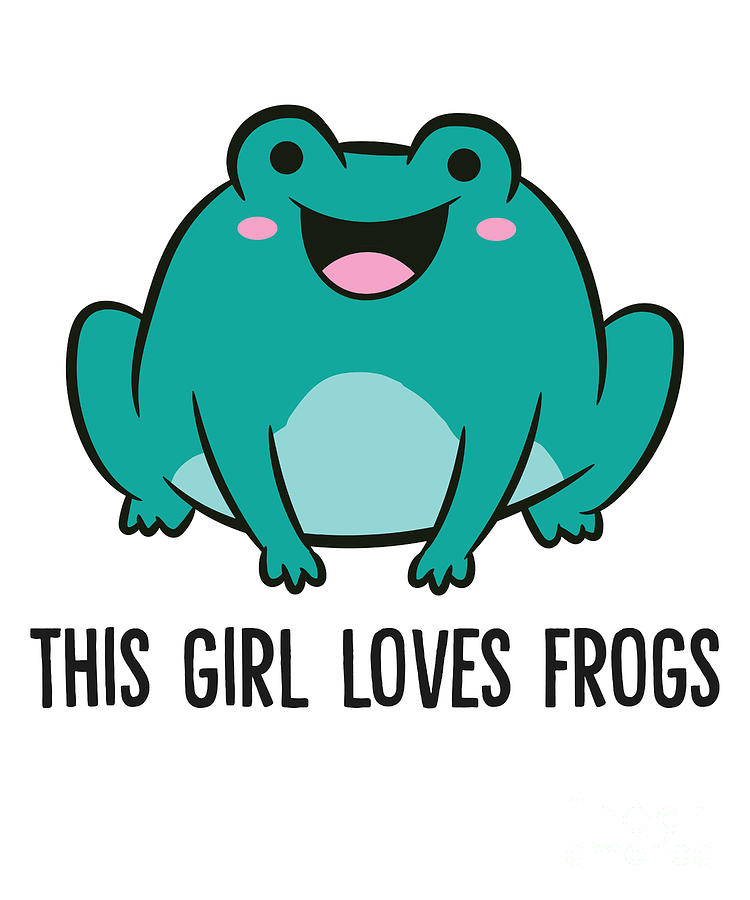 Funny Frog Lover This Girl Loves Frogs Tapestry Textile By EQ Designs