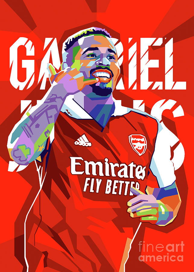 Gabriel Jesus Digital Art By Nofa Aji Zatmiko Fine Art America