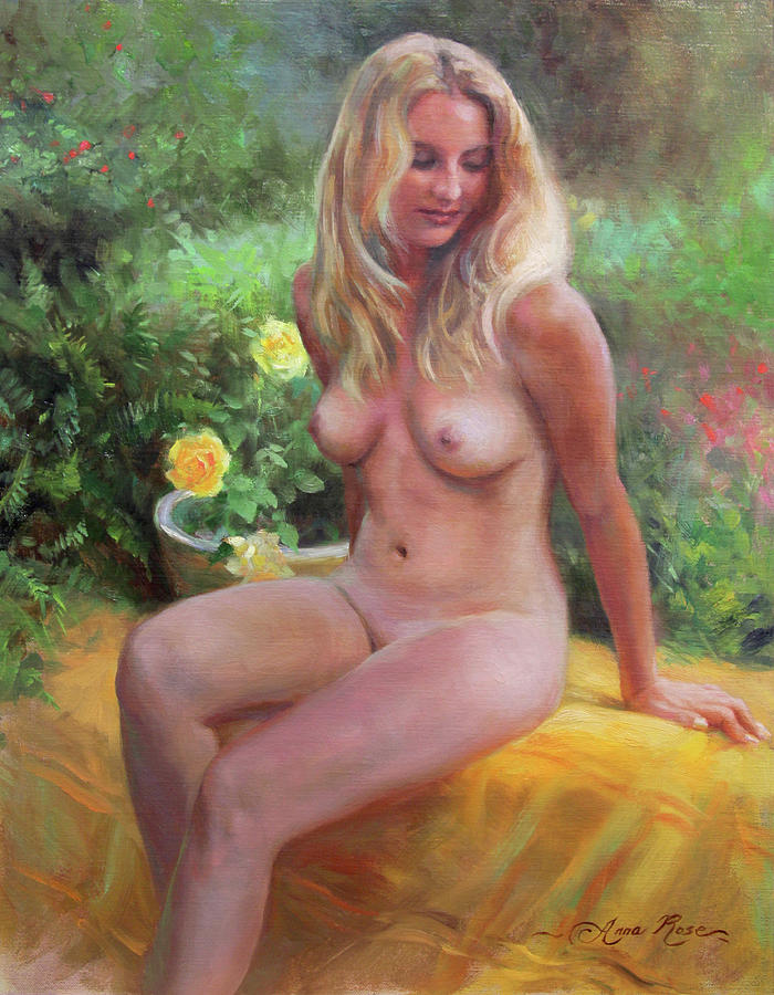 Garden Nude Painting By Anna Rose Bain Pixels