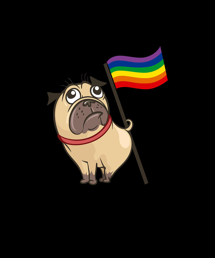 Gay Pride Flag Pug Lgbt Patriotic Digital Art By Eboni Dabila Fine