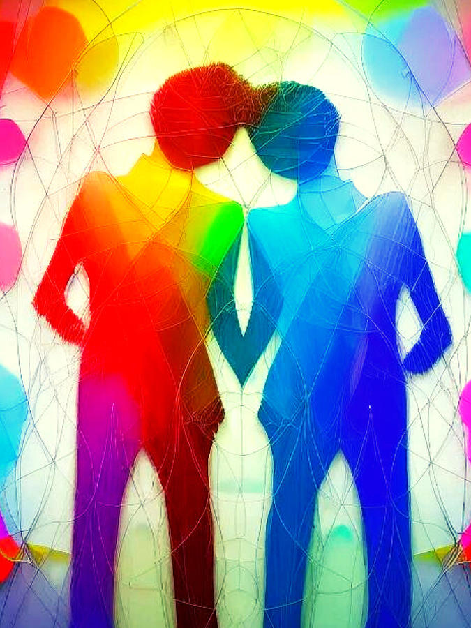 Gay Pride Lovers Talking Digital Art By Whitney Ervin Fine Art America