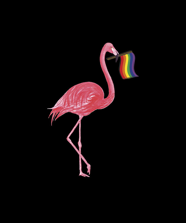 Gay Pride Pink Flamingo LGBT Pride Month Digital Art By Eboni Dabila