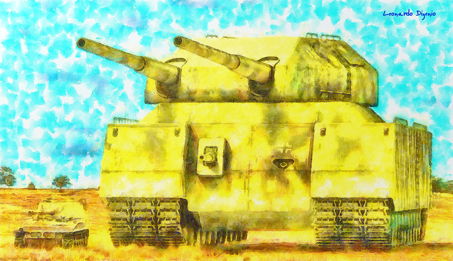 German Landkreuzer P Ratte Pa Painting By Leonardo Digenio