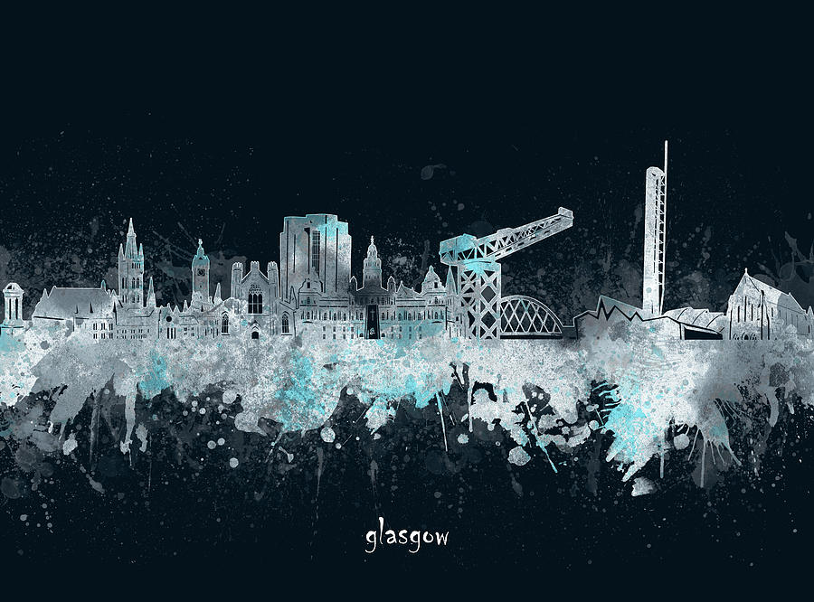 Glasgow Skyline Artistic V Digital Art By Bekim M Pixels