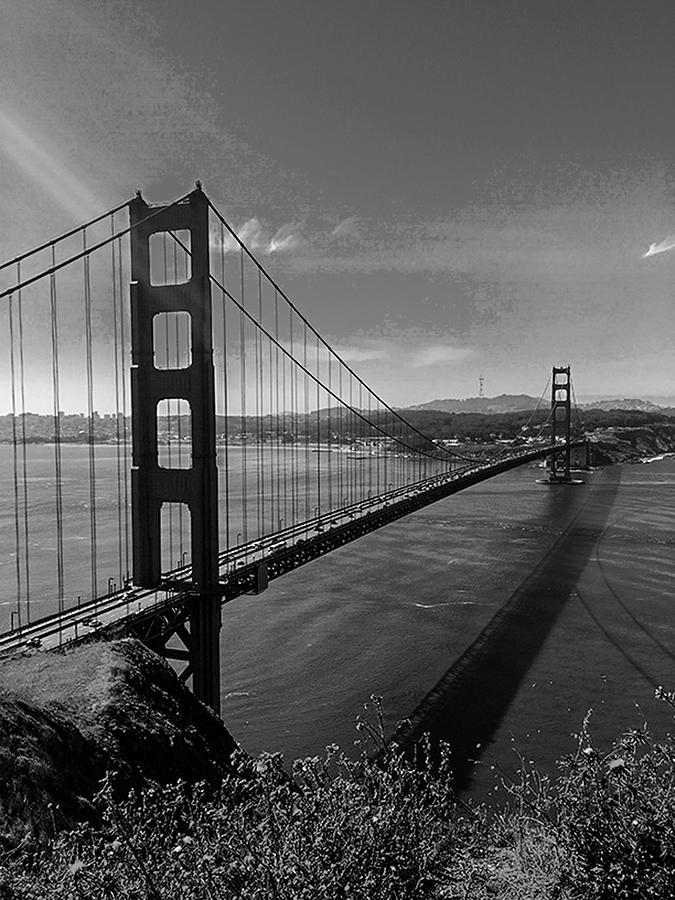 Golden Gate Bridge Digital Art By Kurt Liese Pixels