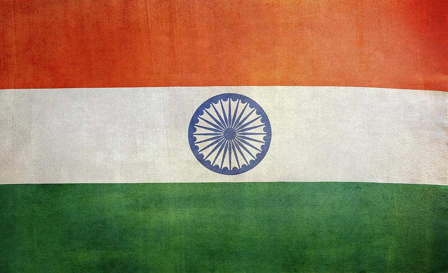 Grunge India Flag Photograph By Les Cunliffe Fine Art America