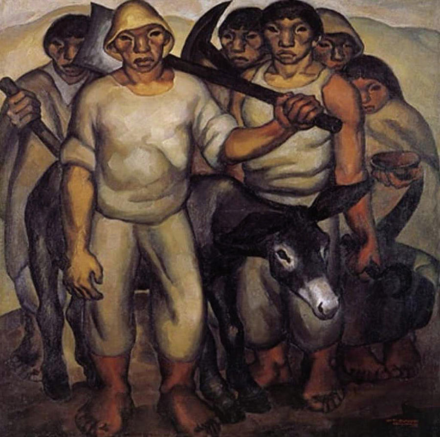 Guayasamin Los Trabajadores Hd Painting By Oswaldo Guayasamin