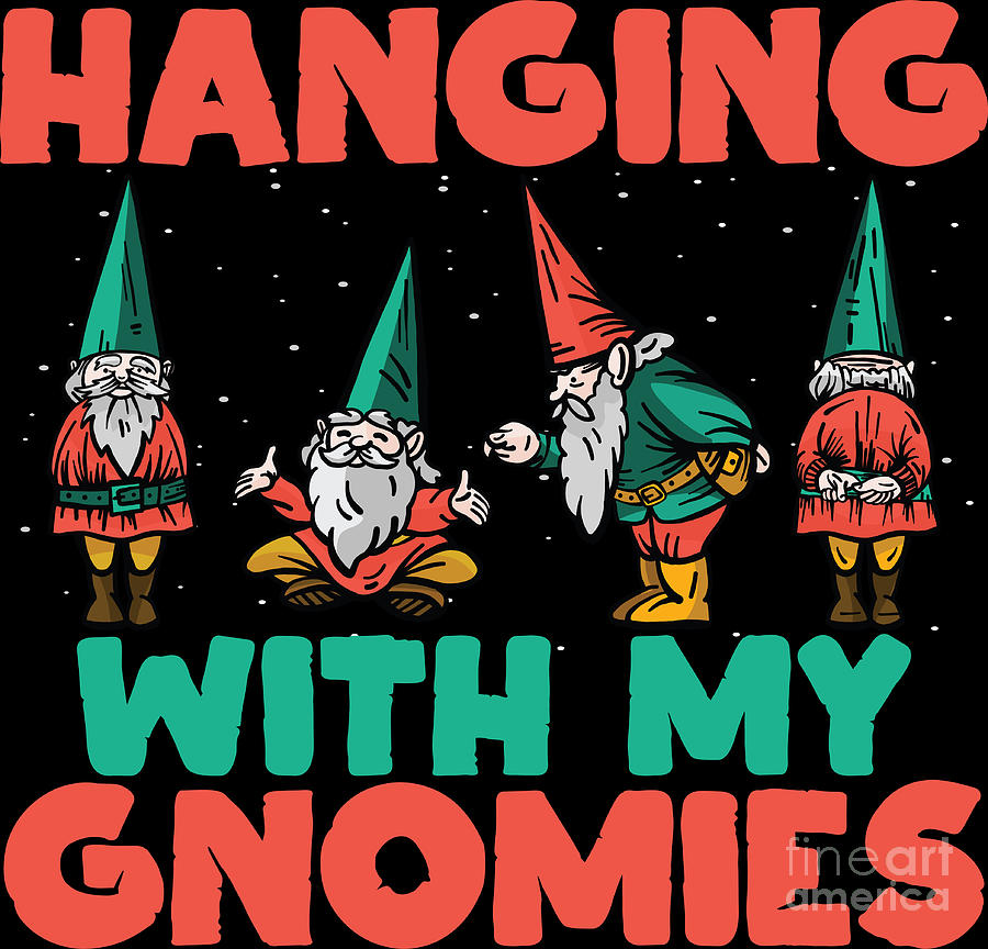 Hanging With My Gnomies Christmas Squad Matching Gift Digital Art By