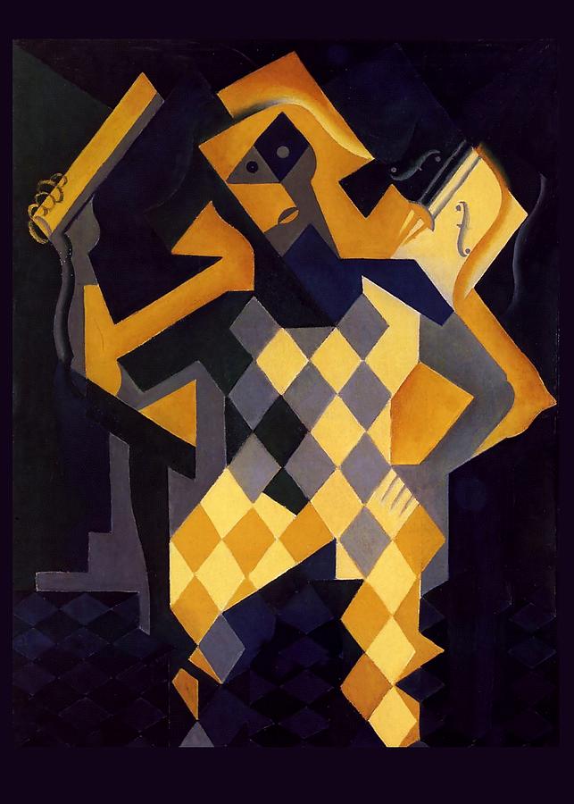 Harlequin Cubist Painting By Juan Gris Digital Art By Juan Gris Fine