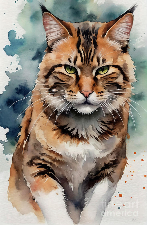 Harsh Cat Painting By Pavel Lukashin Fine Art America