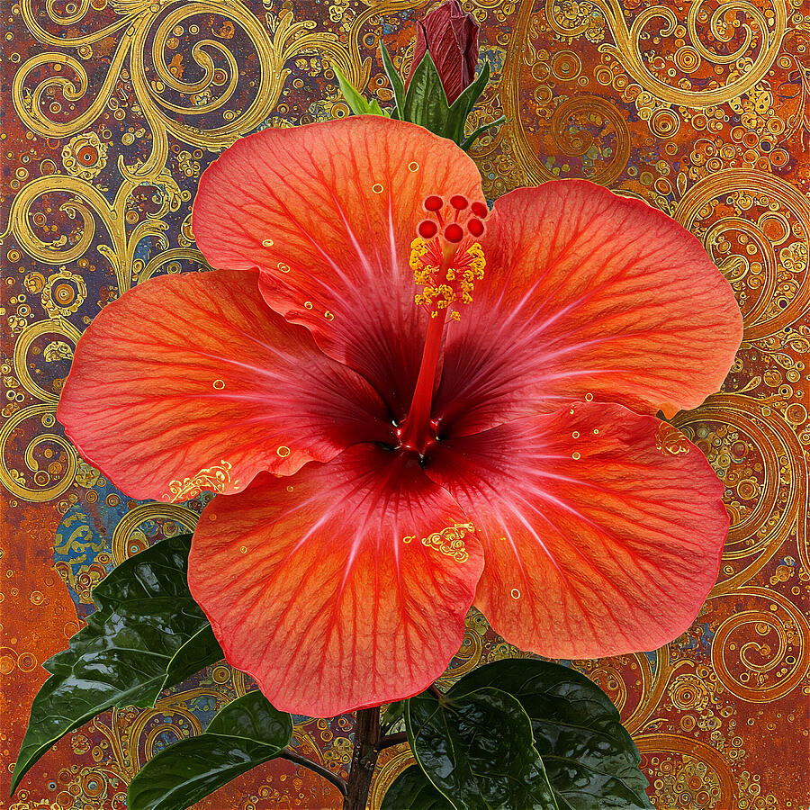 Hibiscus Moscheutos Painting By Maryanne Chisholm Fine Art America