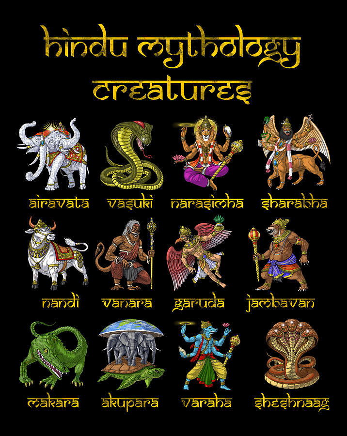 Hinduism Mythical Creatures Digital Art By Nikolay Todorov Pixels