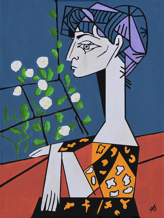 Homage To Picasso S Jacqueline With Flowers Painting By Marnie Tenden