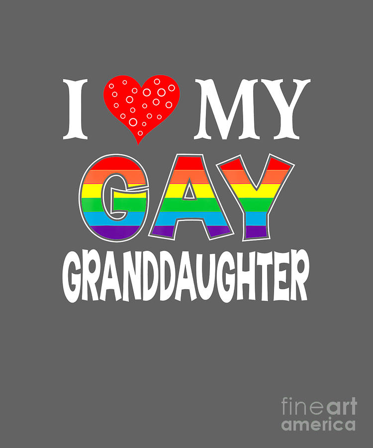 I Love My Gay Granddaughter LGBT Lesbian Rainbow Tapestry Textile By