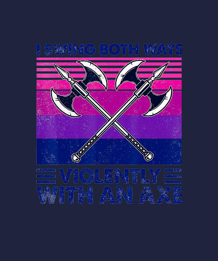 I Swing Both Ways Violently With An Axe Lgbt Tapestry Textile By