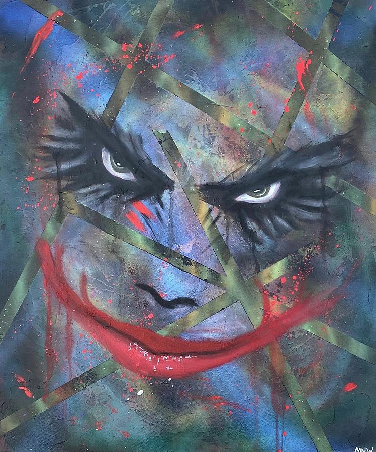 Imperfect Joker Glow In The Dark Painting By Myesha Winston Fine Art