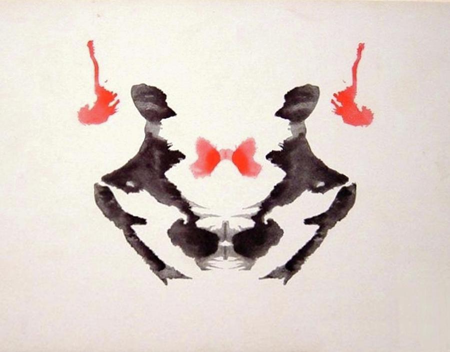 INK BLOT Third 3rd Blot Of The Rorschach Inkblot Test Digital Art