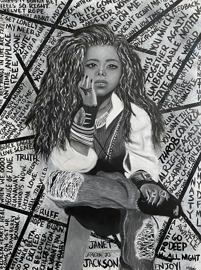 Janet Jackson Painting By Myesha Winston Fine Art America