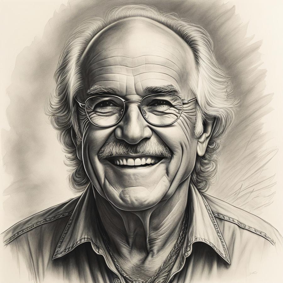 Jimmy Buffett Glasses Sketch Digital Art By Bob Smerecki Fine Art America