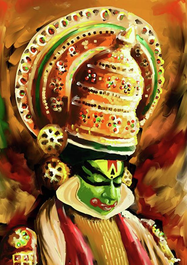 Kathakali 001 Painting By Rinesh Vasudev Fine Art America