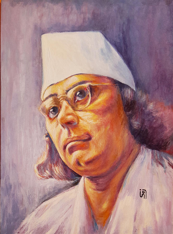 Kazi Nazrul Islam Painting By Sajal Das Fine Art America