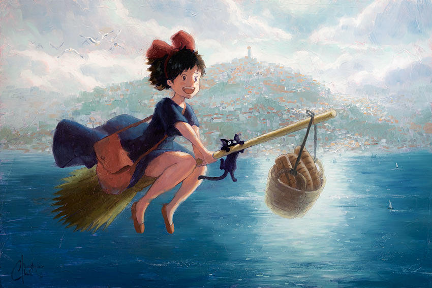 Kiki S Delivery Service Painting By Christopher Clark Fine Art America