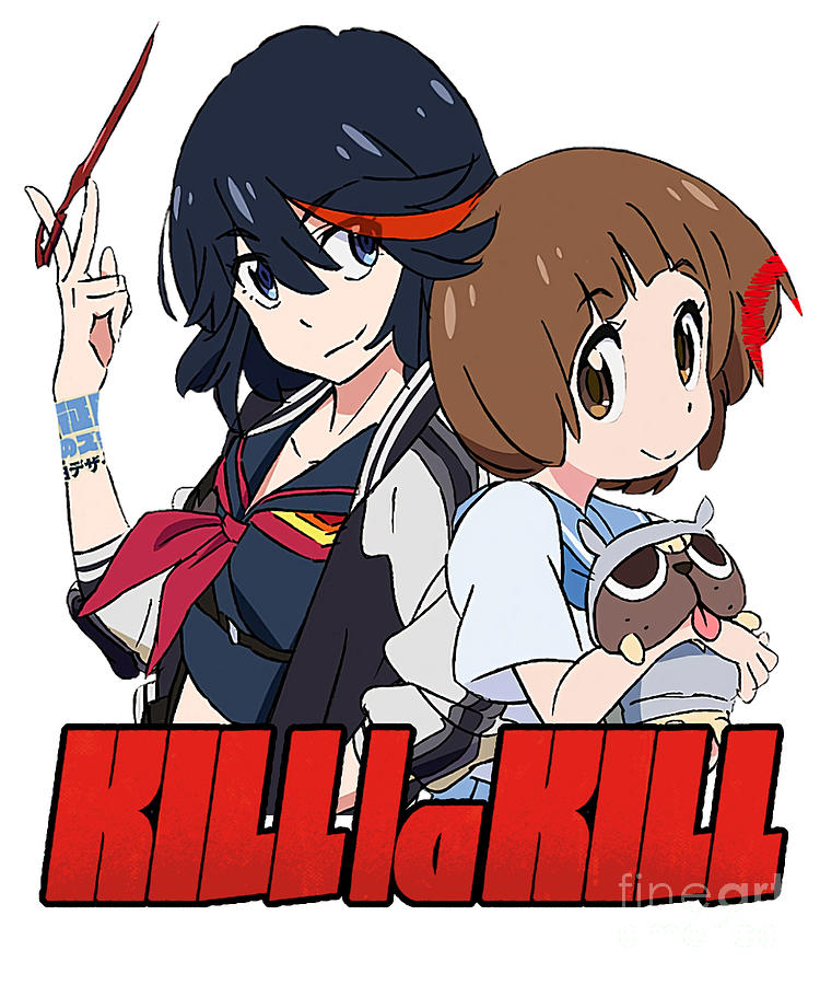 Kill La Kill Matoi Ryuko Mankanshoku Mako Drawing By Fantasy Anime Fine Art America