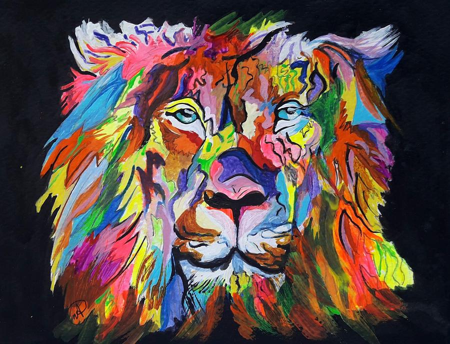 King Of Jungle Painting By Neelam Agarwal Fine Art America