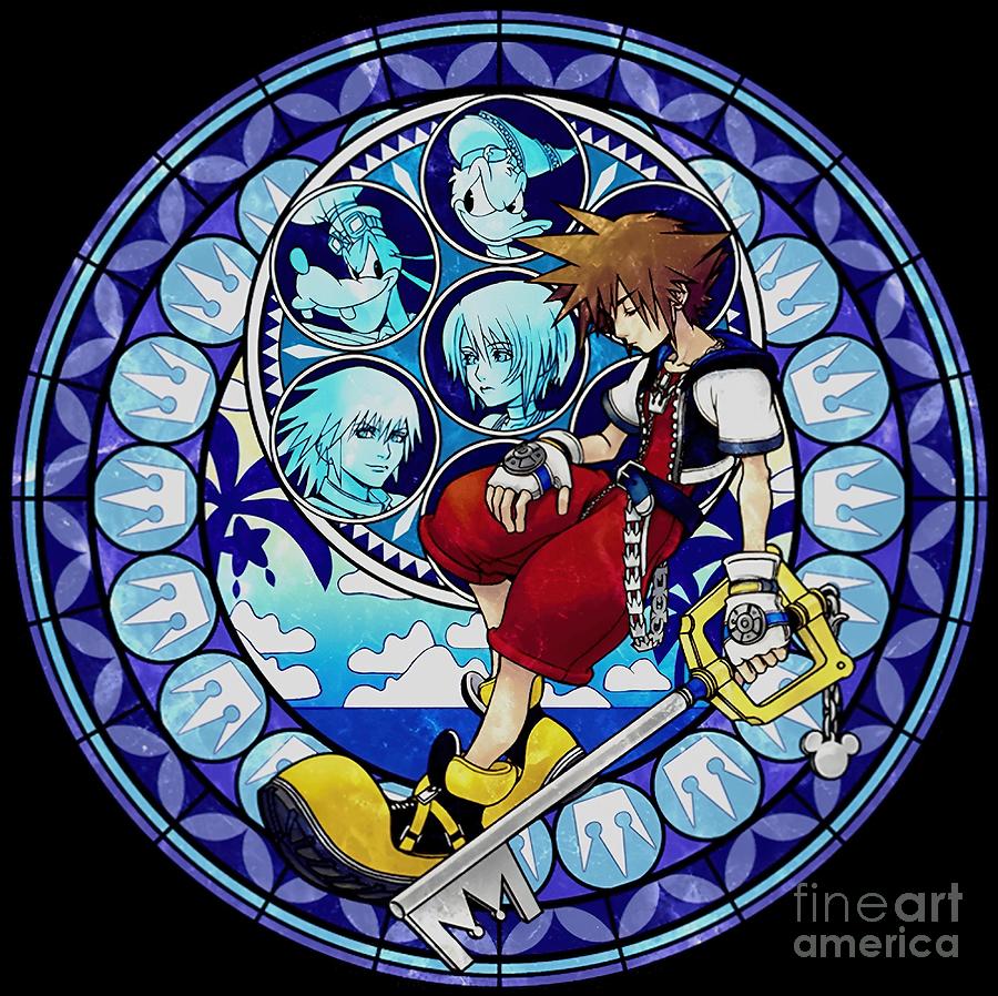 Kingdom Hearts Soras Heart Painting By Powell Finley Fine Art America