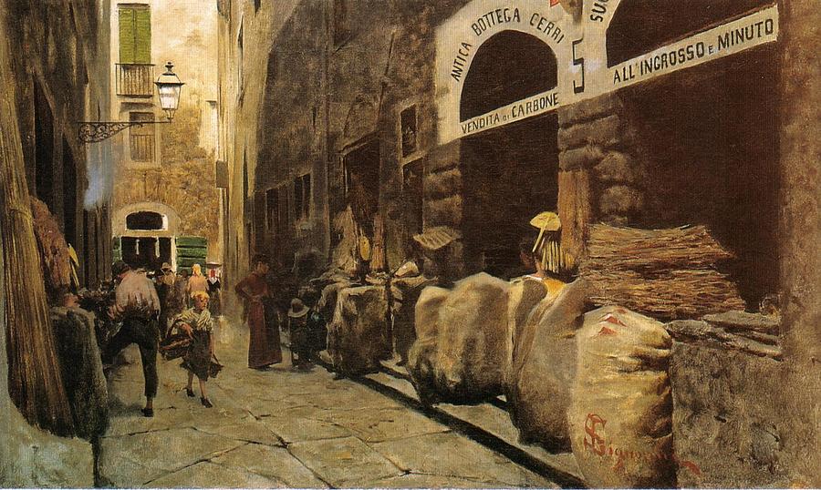 La Via Del Fuoco Painting By Telemaco Signorini Fine Art America