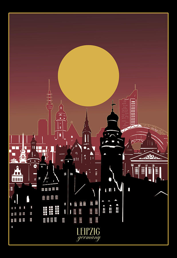 Leipzig Skyline Minimal Digital Art By Bekim M Fine Art America