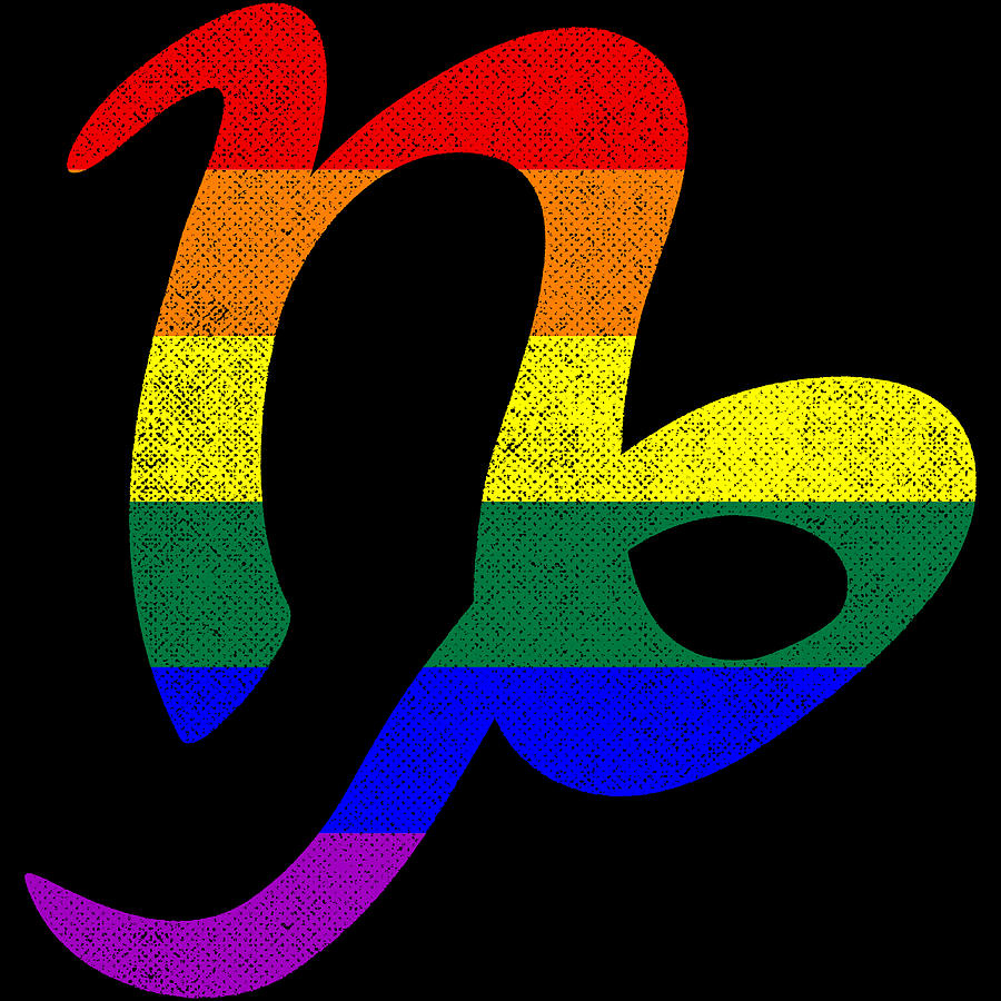 Lgbtq Gay Pride Flag Capricorn Zodiac Sign Digital Art By Patrick Hiller My Xxx Hot Girl