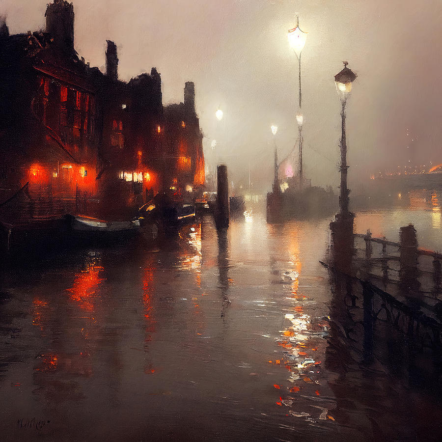 London Docks In The Victorian Era 02 Painting By AM FineArtPrints Pixels