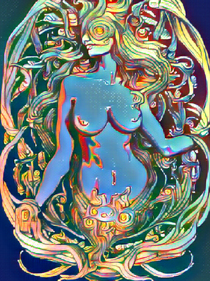 Lovecraftian Nude Isis Digital Art By Whitney Ervin Pixels