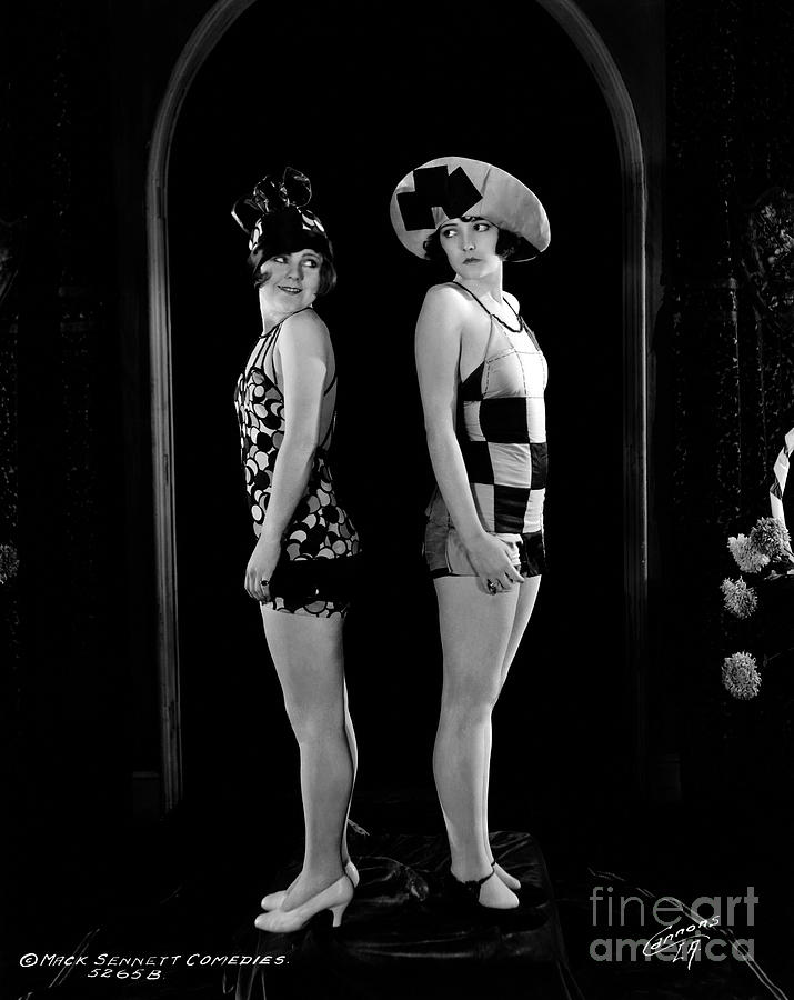 Mack Sennett Bathing Beauties Betty Byrd And Thelma Parr Photograph By