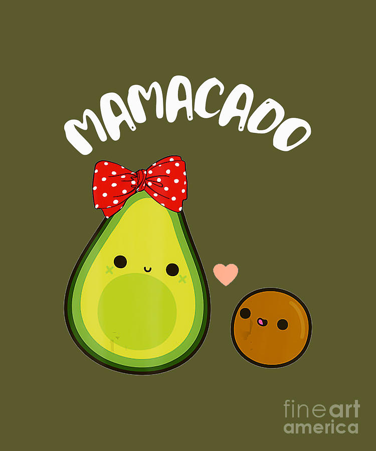 Mamacado Cute Avocado Pregnant Mom Gift Tapestry Textile By Handsley